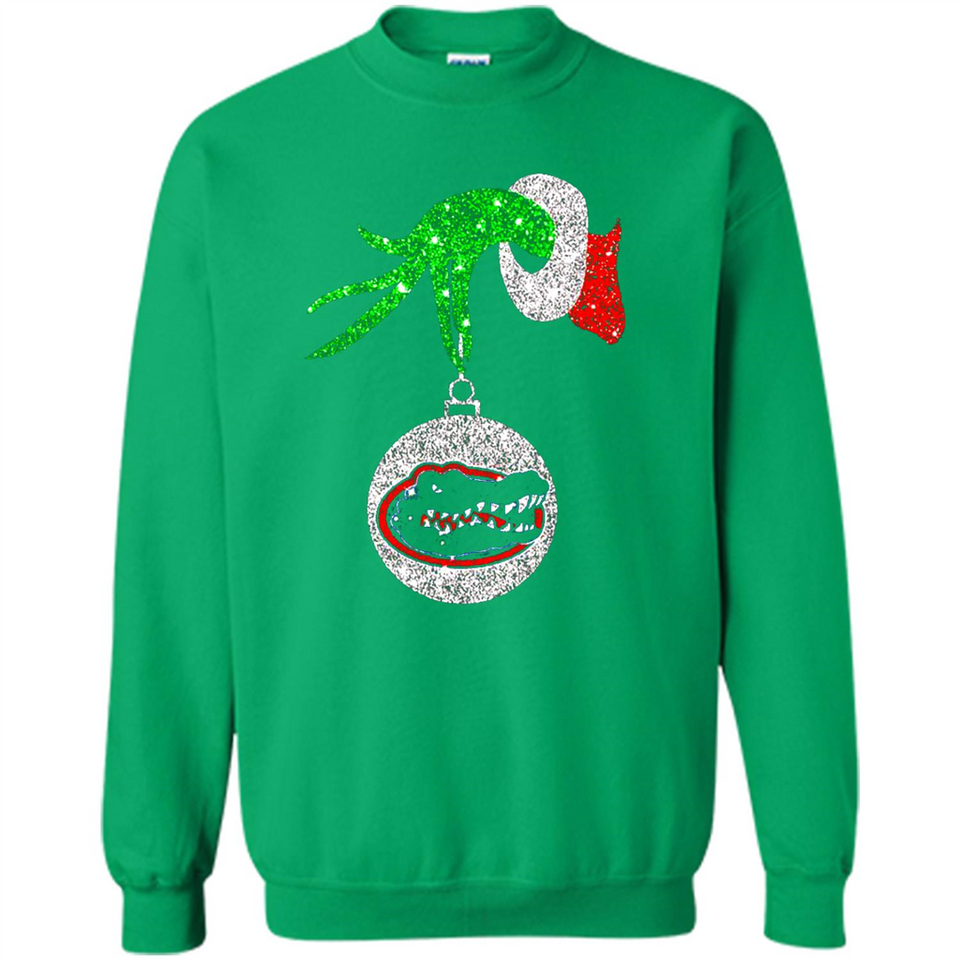 Funny Florida Gators Glitter Grinch Monogram Ornament Christmas Gift - Sweatshirt