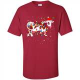 Christmas Lights Cow Wearing Santa Hat Funny Xmas Sweatshirt - Shirt