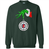 Amazing shirt Los Angeles Clippers Glitter Grinch Monogram Ornament Christmas Gift - Sweatshirt