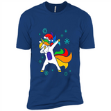Christmas Dabbing Unicorn - Premium Short Sleeve T-Shirt