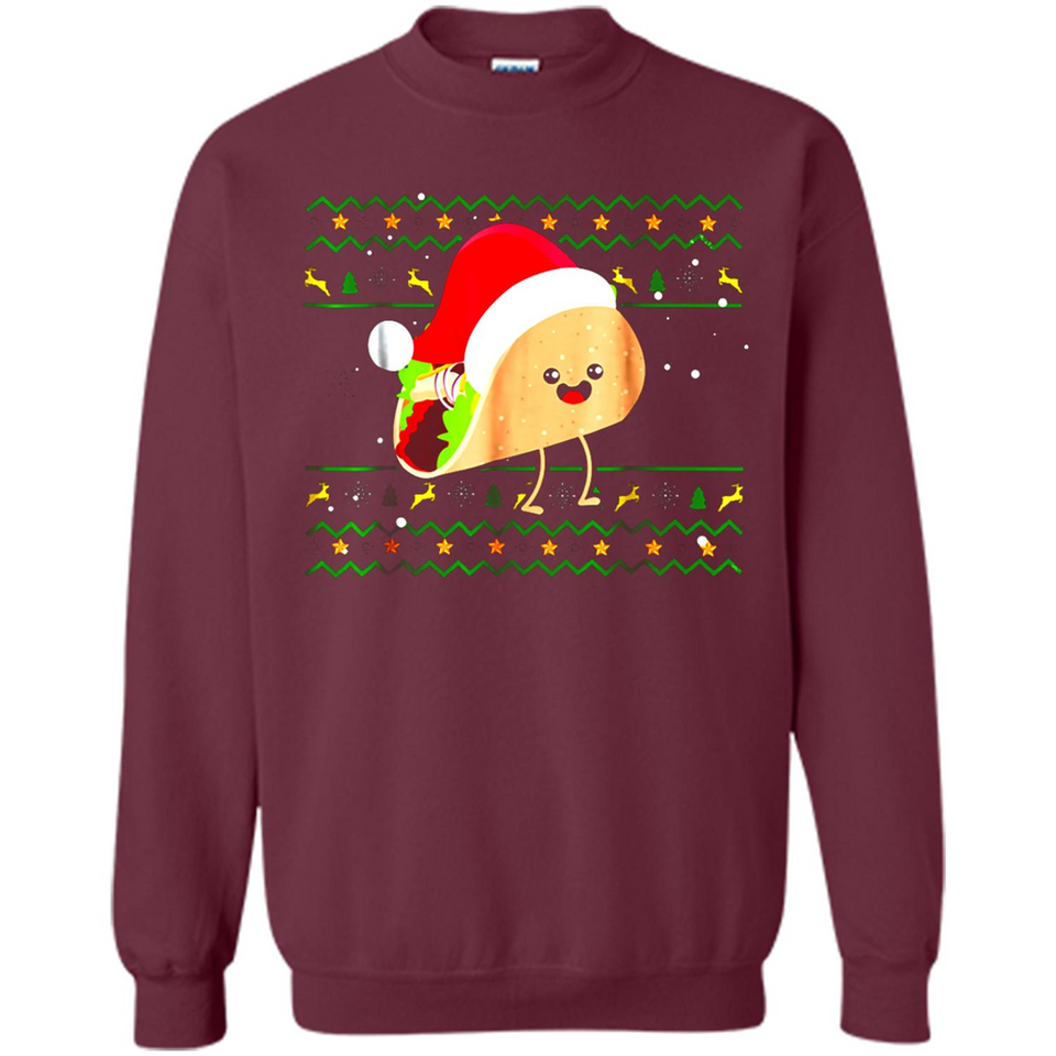 TACO Santa Hat Ugly Christmas shirt Ladies' Boyfriend