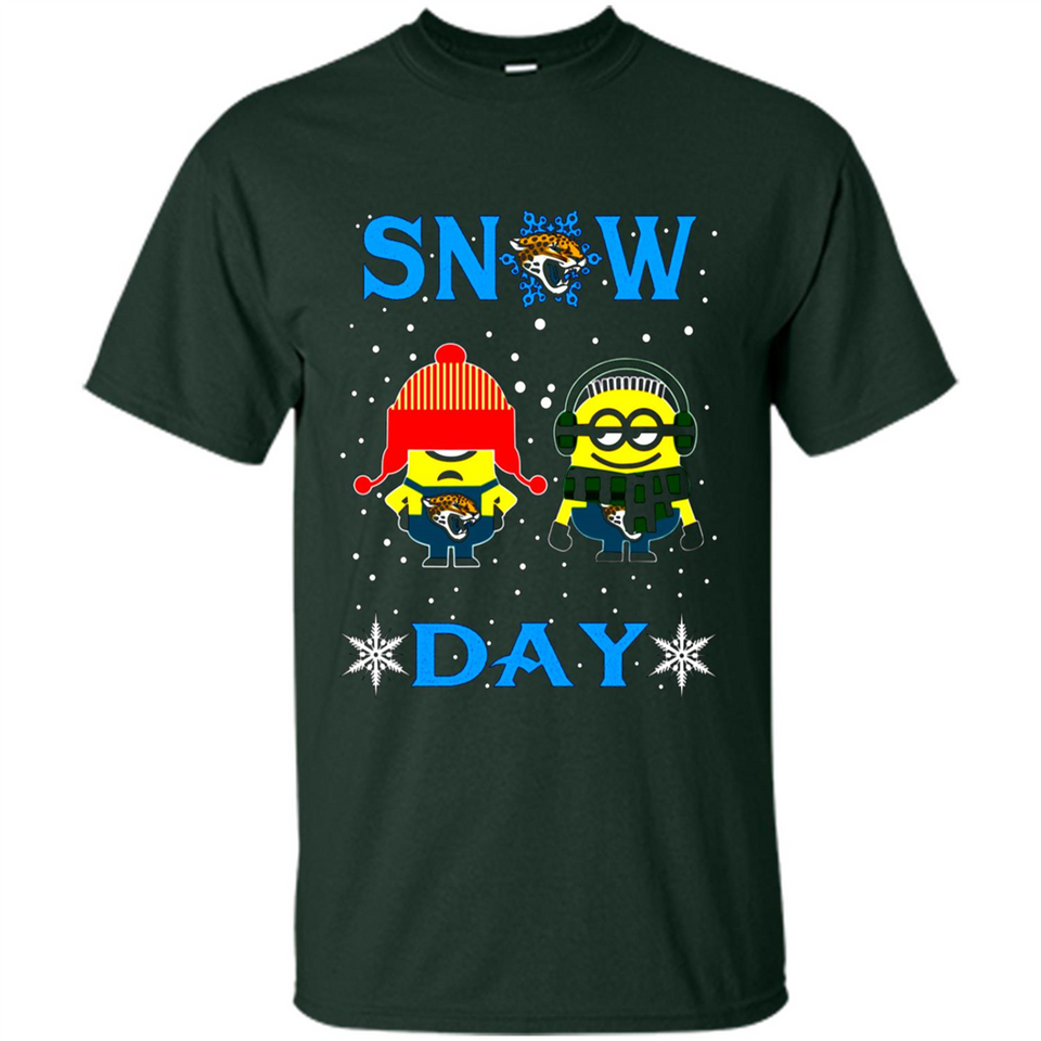 Snow Day Shirt For Jacksonville Jaguars Vs Minion Fans pingpong