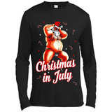 Christmas In July - Funny Dancing Santa - Canvas Long Sleeve T-Shirt
