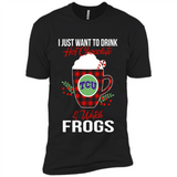 I Just Want To Drink Hot Chocolate & Watch TCU Horned Frogs Ugly Christmas Sweater PINGPONG
