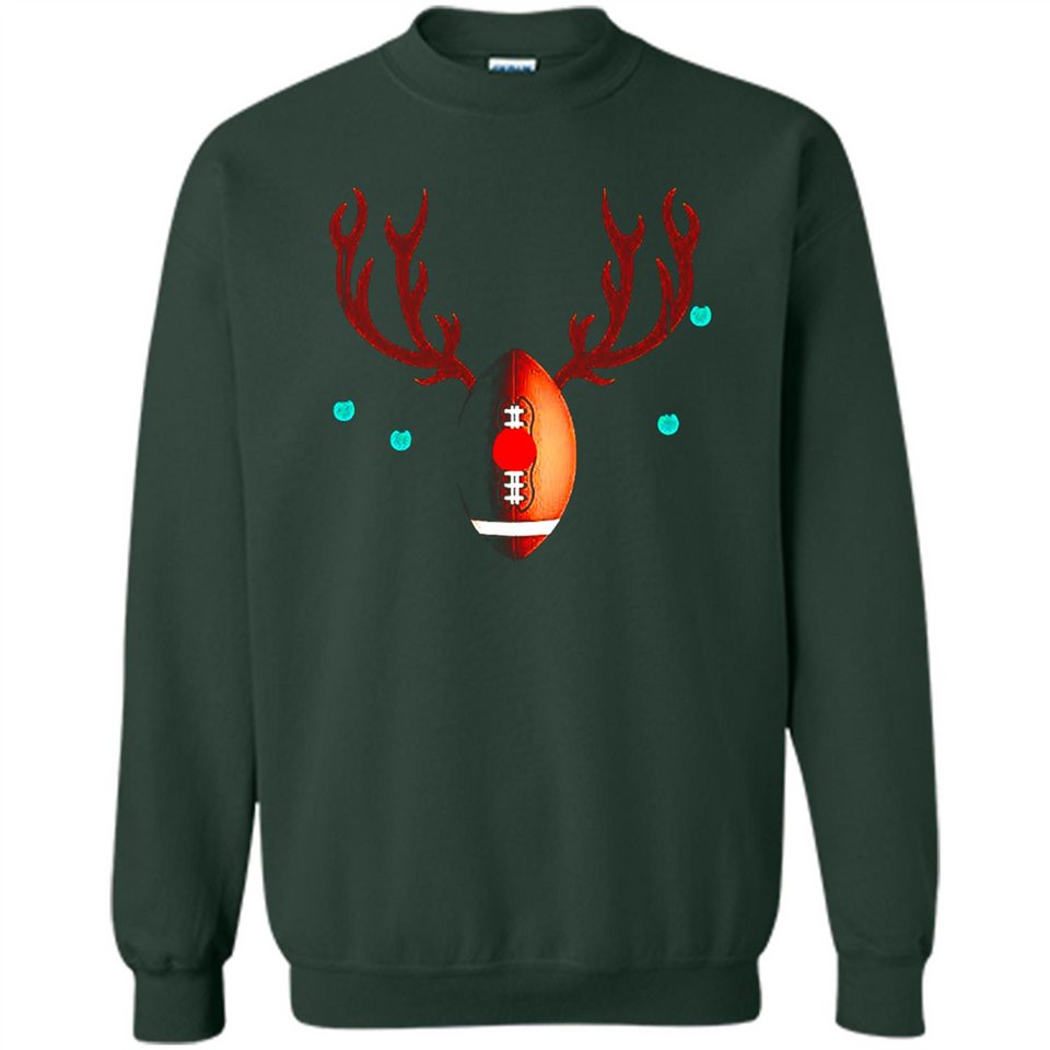 Football Christmas Shirt Reindeer Christmas Football Funny - Sweatshirt