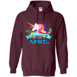Unicorns are born in April Birthday Rainbow Gift Custom Ultra Cotton