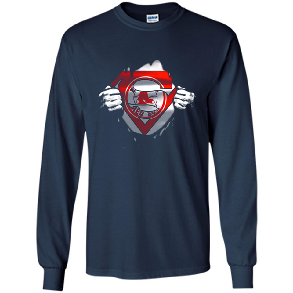 Boston Red Sox And Superman Fans - Long Sleeve T-Shirt