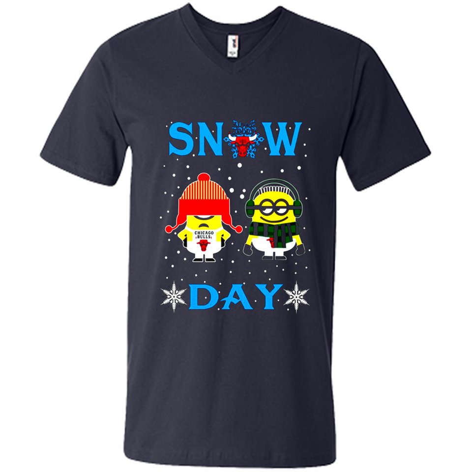 Snow Day Shirt For Chicago Bulls Vs Minion Fans pingpong