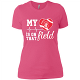 Stanford Cardinal Football My Heart is on that Field - Ladies' Boyfriend T-Shirt