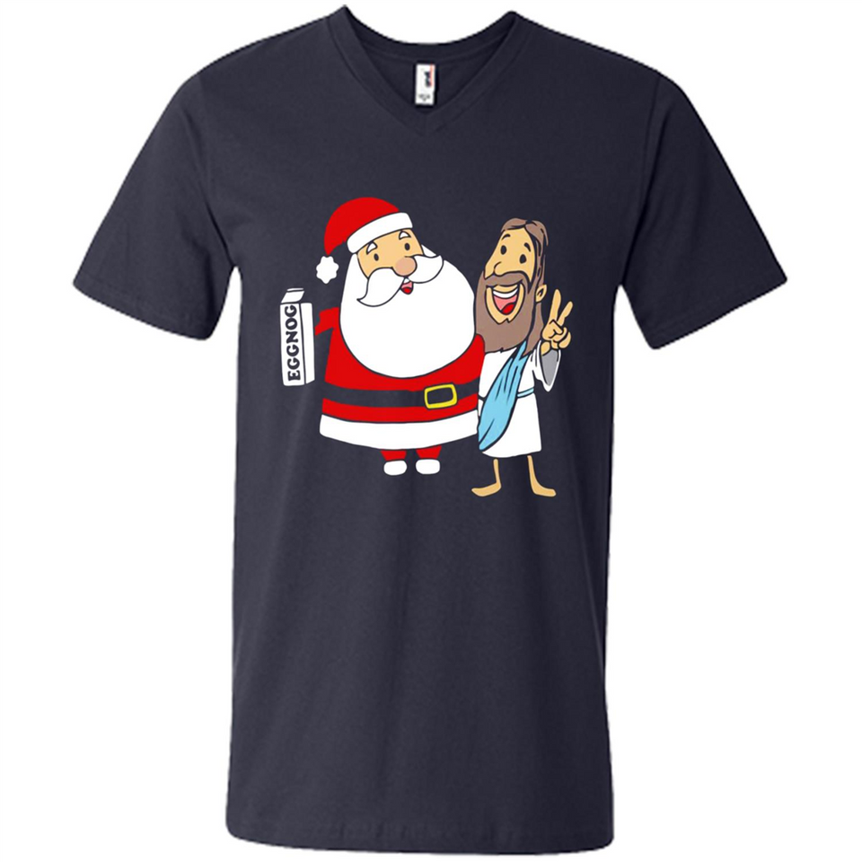 Eggnog Santa And Jesus Christmas