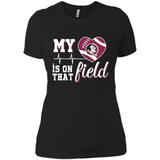 Florida State Seminoles Football My Heart is on that Field - Ladies' Boyfriend T-Shirt