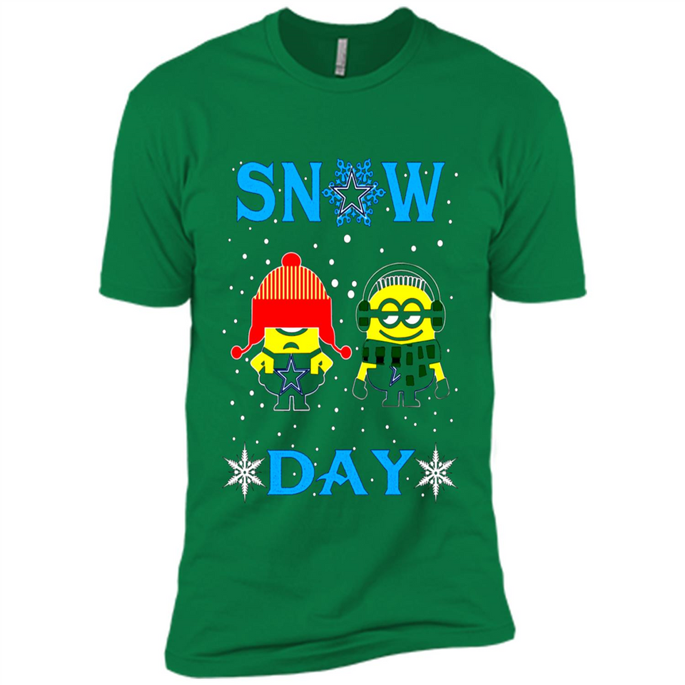 Snow Day Shirt For Dallas Cowboys Vs Minion Fans pingpong