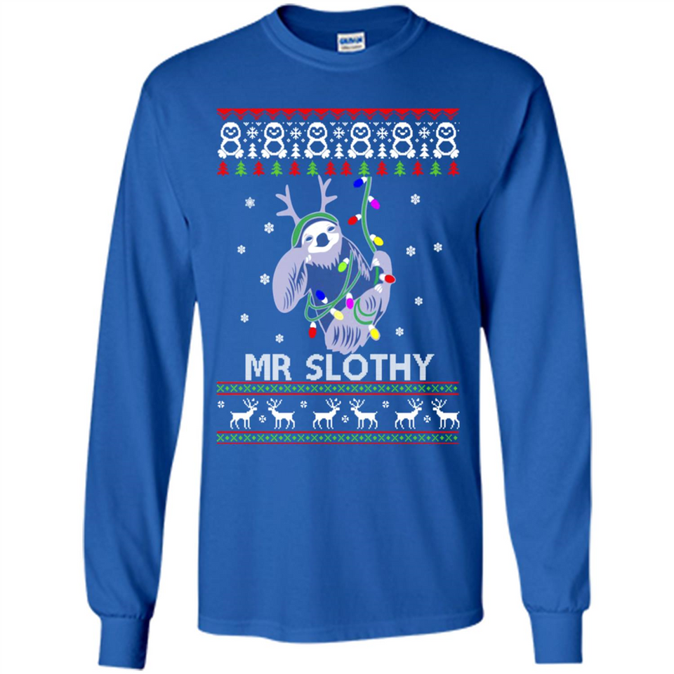 Mr Slothy Christma - Long Sleeve T-Shirt