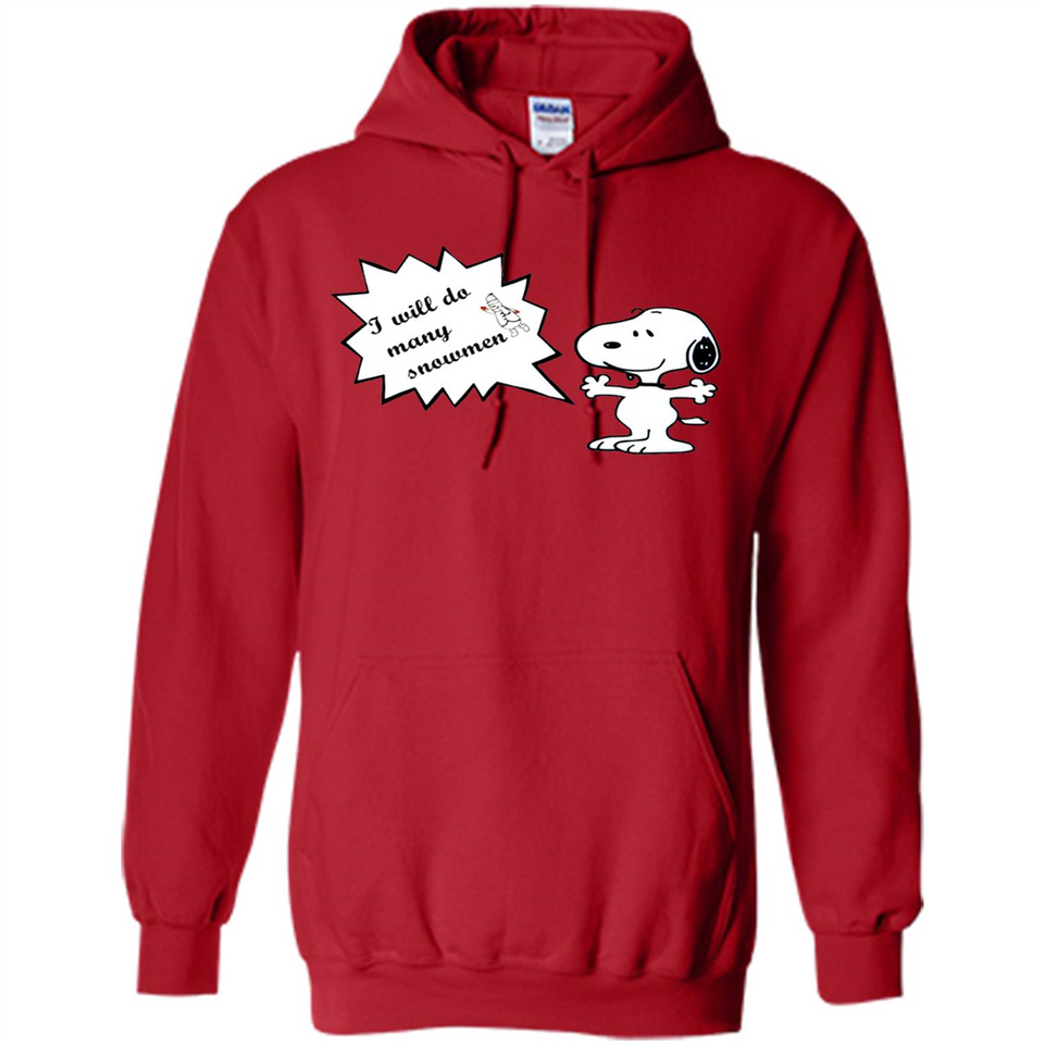 Snoopy I Will Do Many Snowman Christmas