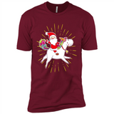 Unicorn And Santa Christmas - Premium Short Sleeve T-Shirt