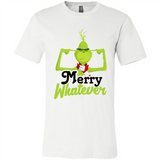 Grinch Merry Whatever Funny Christmas Sporty - Canvas Unisex T-Shirt