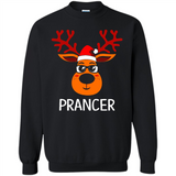 Prancer Reindeer Santa Claus Funny Xmas Holiday T-Shirt - Sweatshirt