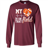 Cleveland Browns Football My Heart is on that Field - Long Sleeve T-Shirt