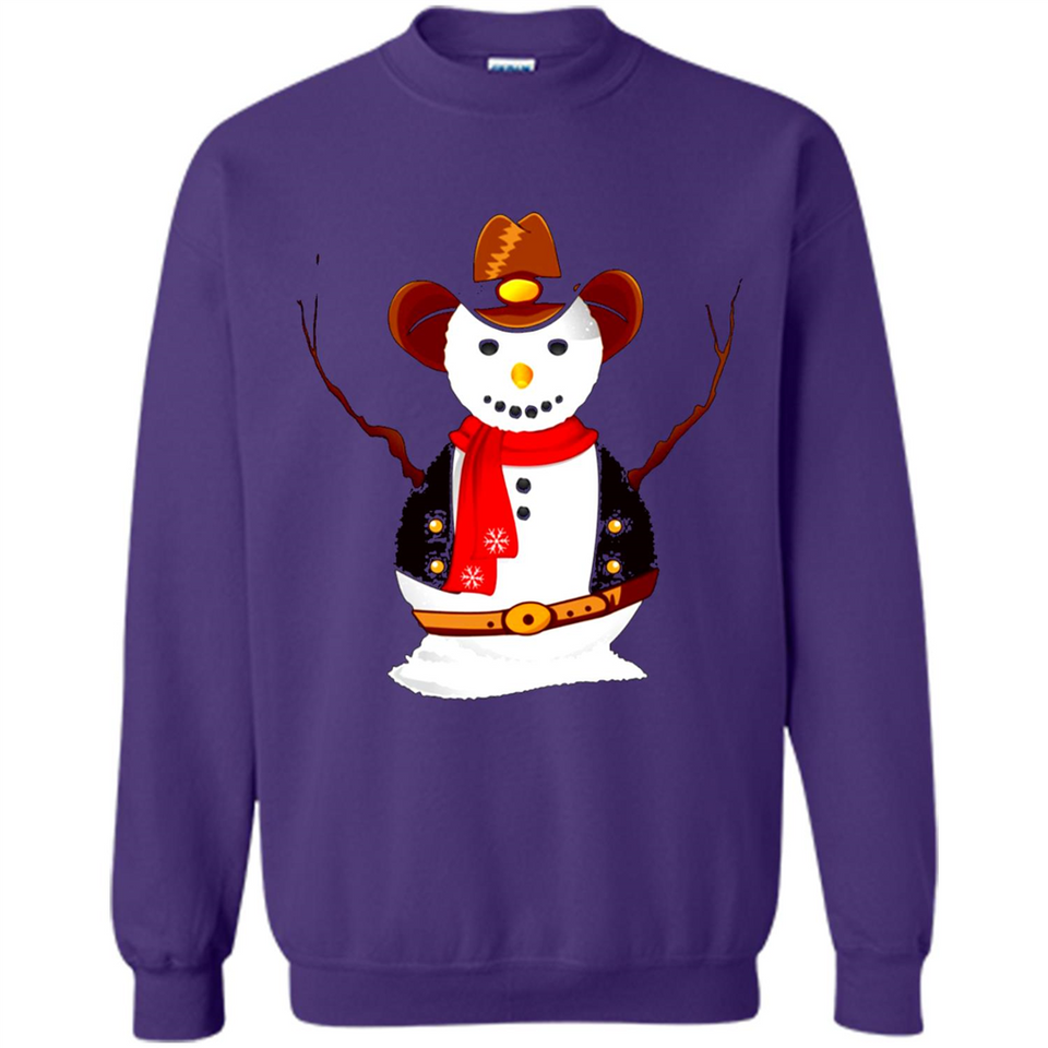 Snowman Cowboy Merry Christmas Xmas