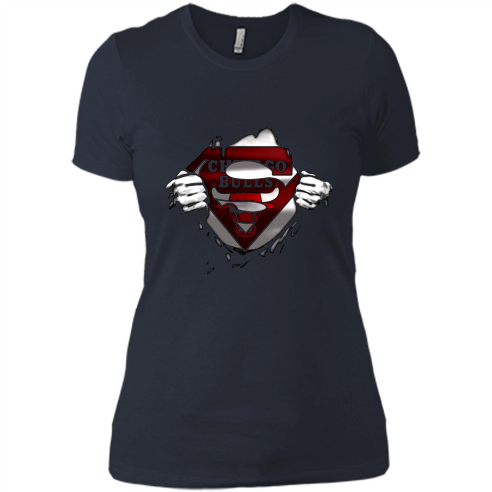 Chicago Bulls And Superman Fans - Ladies' Boyfriend T-Shirt