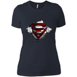 Chicago Bulls And Superman Fans - Ladies' Boyfriend T-Shirt