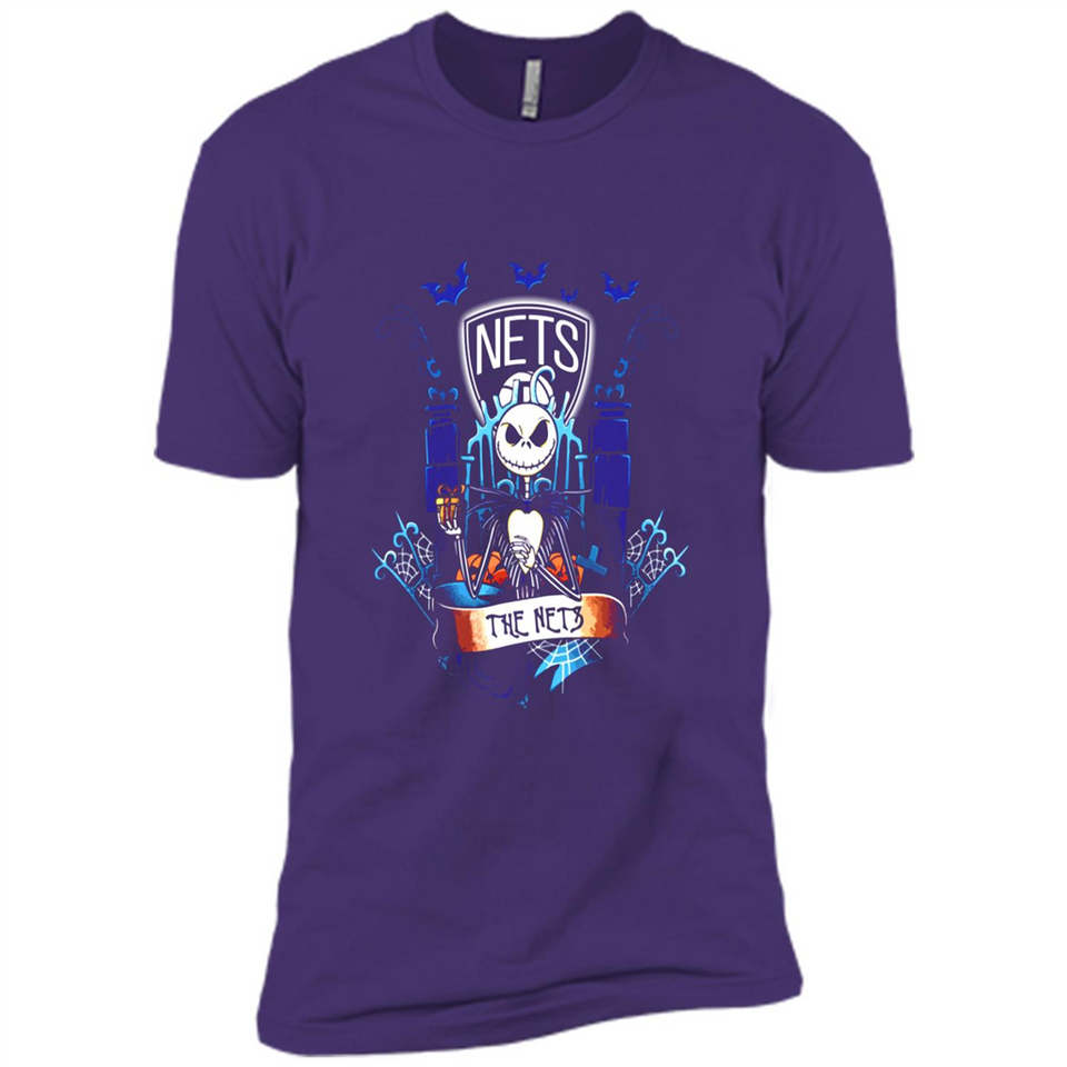 Brooklyn Nets Halloween The Nightmare Before Christmas - Premium Short Sleeve T-Shirt
