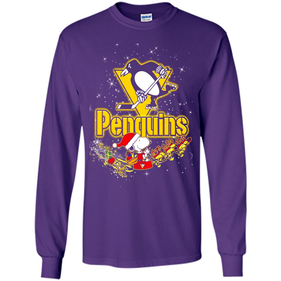 Snoopy Christmas Pittsburgh Penguins - Long Sleeve T-Shirt