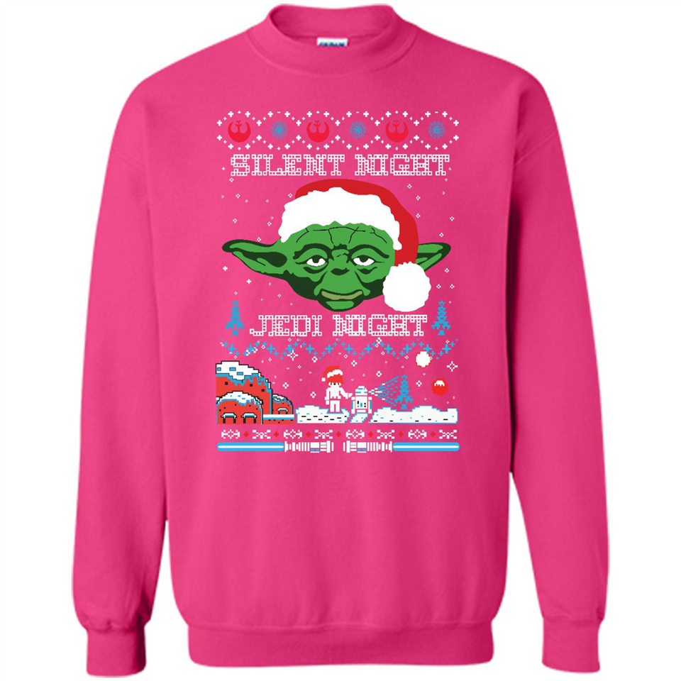 YODA SILENT NIGHT JEDI NIGHT CHRISTMAS UGLY SWEATER