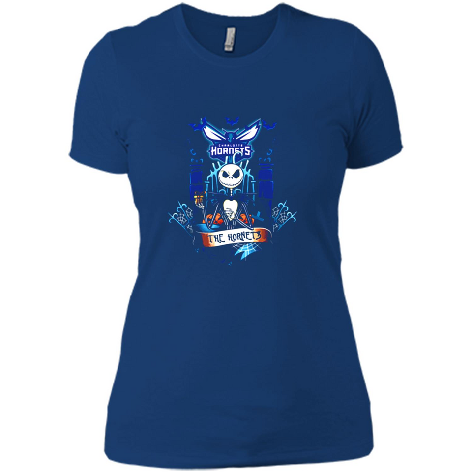 Charlotte Hornets Halloween The Nightmare Before Christmas - Ladies' Boyfriend T-Shirt