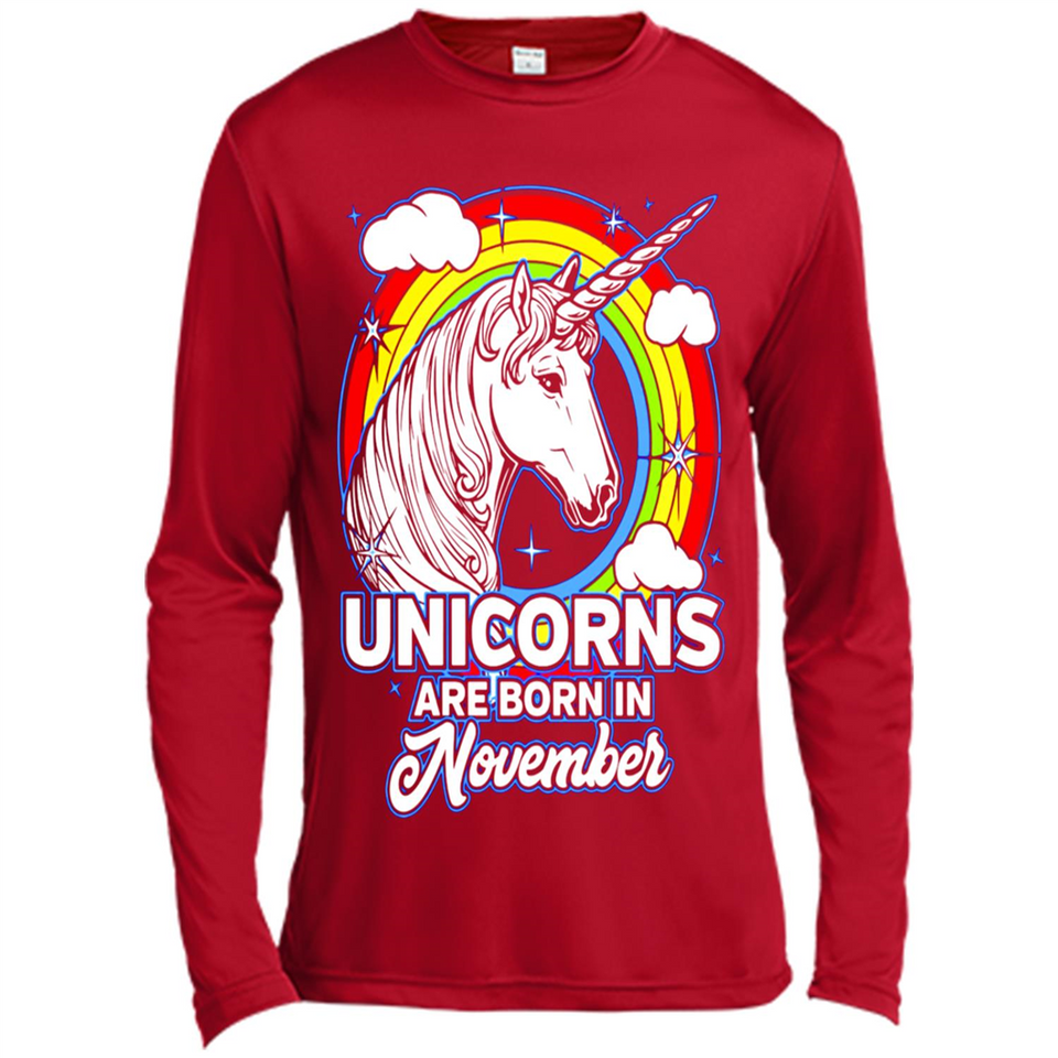Unicorns Are Born In November Birthday Rainbow