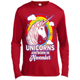 Unicorns Are Born In November Birthday Rainbow