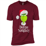 Santa Grinch Define Naughty Christmas Sweatshirt - Premium Short Sleeve T-Shirt