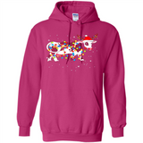 Christmas Lights Cow Wearing Santa Hat Funny Xmas Sweatshirt - Hoodie