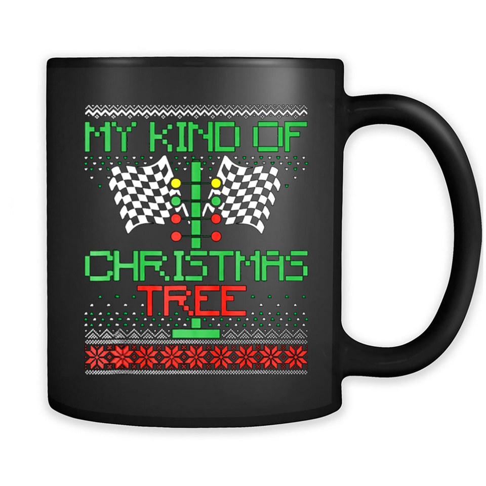 Funny Drag Racing Ugly Christmas Holiday Tree PING PONG