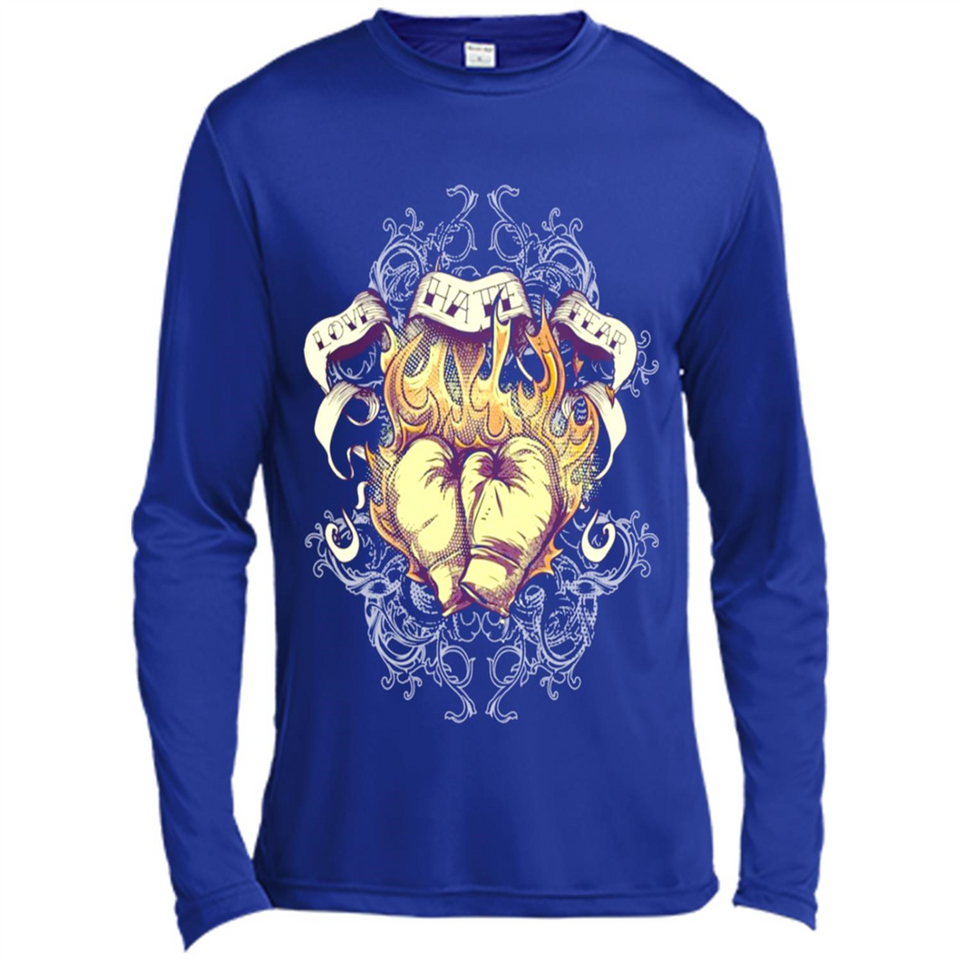 Love Hate Fear Boxing - Martial Art Fighting - Canvas Long Sleeve T-Shirt