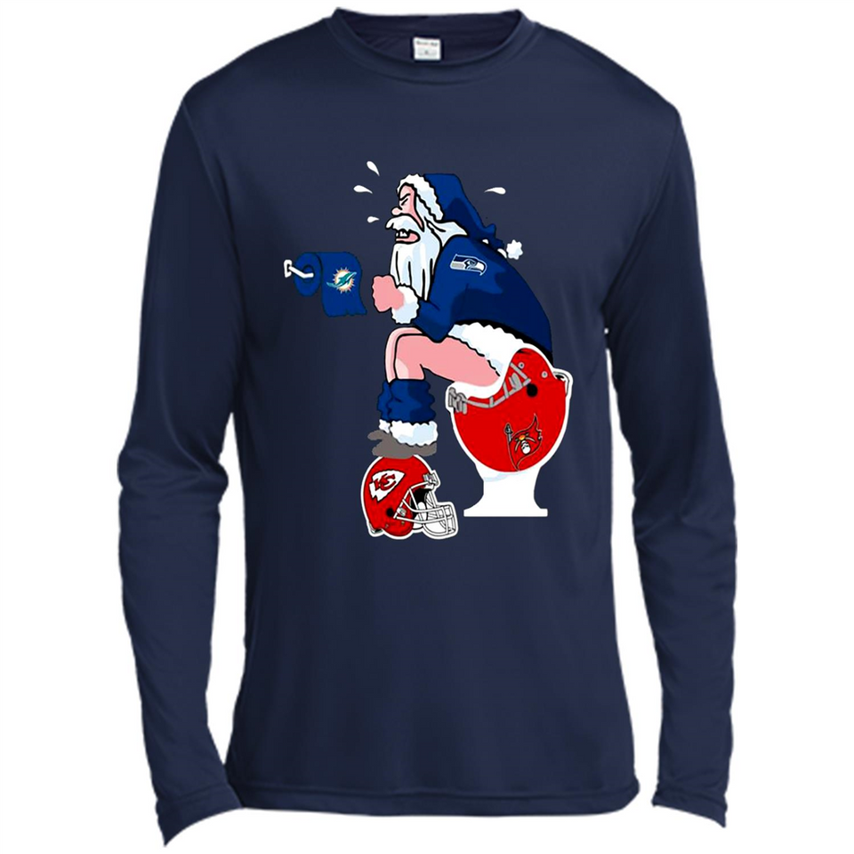 Seattle Seahawks Santa Claus Toilet