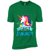Unicorns are born in January Birthday Rainbow Gift Custom Ultra Cotton