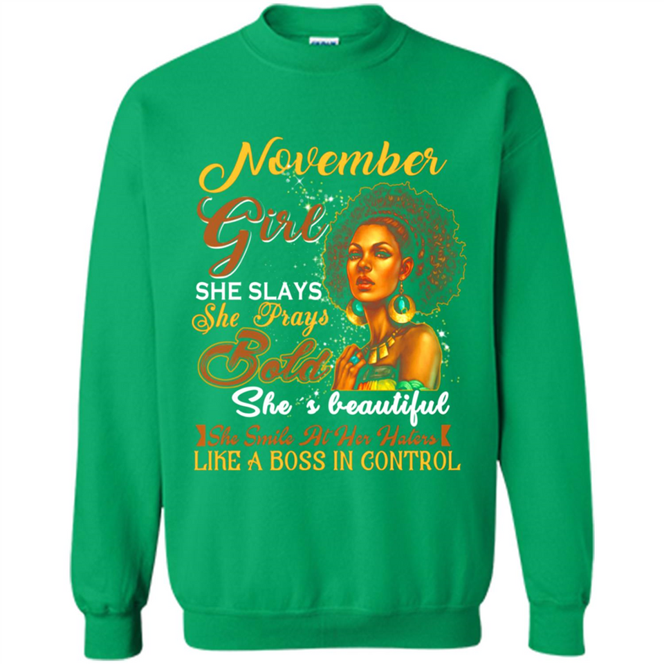 November Girl She Slays She Prays Beautiful Birthday PINGPONG