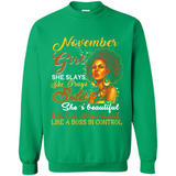 November Girl She Slays She Prays Beautiful Birthday PINGPONG
