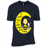I LOVE YOU TO THE MOON AND BLACK CHARLIE BROWN AND SNOOPY