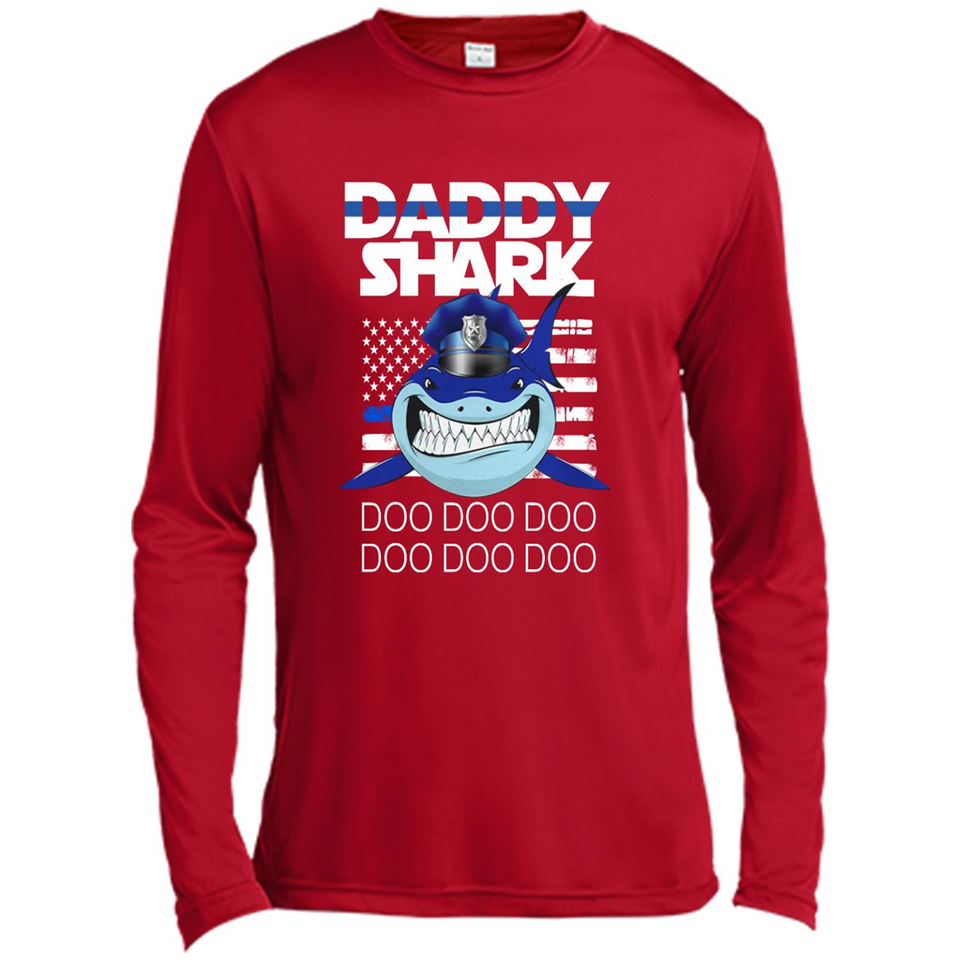Police Daddy Shark Blue Line Tee