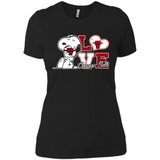 Snoopy loves NBA Chicago Bulls - Ladies' Boyfriend T-Shirt