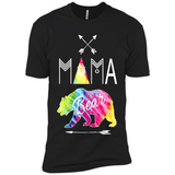 Mama Bear Shirt Tie Dye Family Vacation & Camping Tee - Premium Short Sleeve T-Shirt