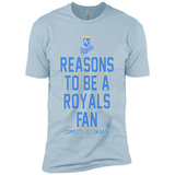 Reasons to be a Kansas City Royals Fan Complete List on Back - Premium Short Sleeve T-Shirt