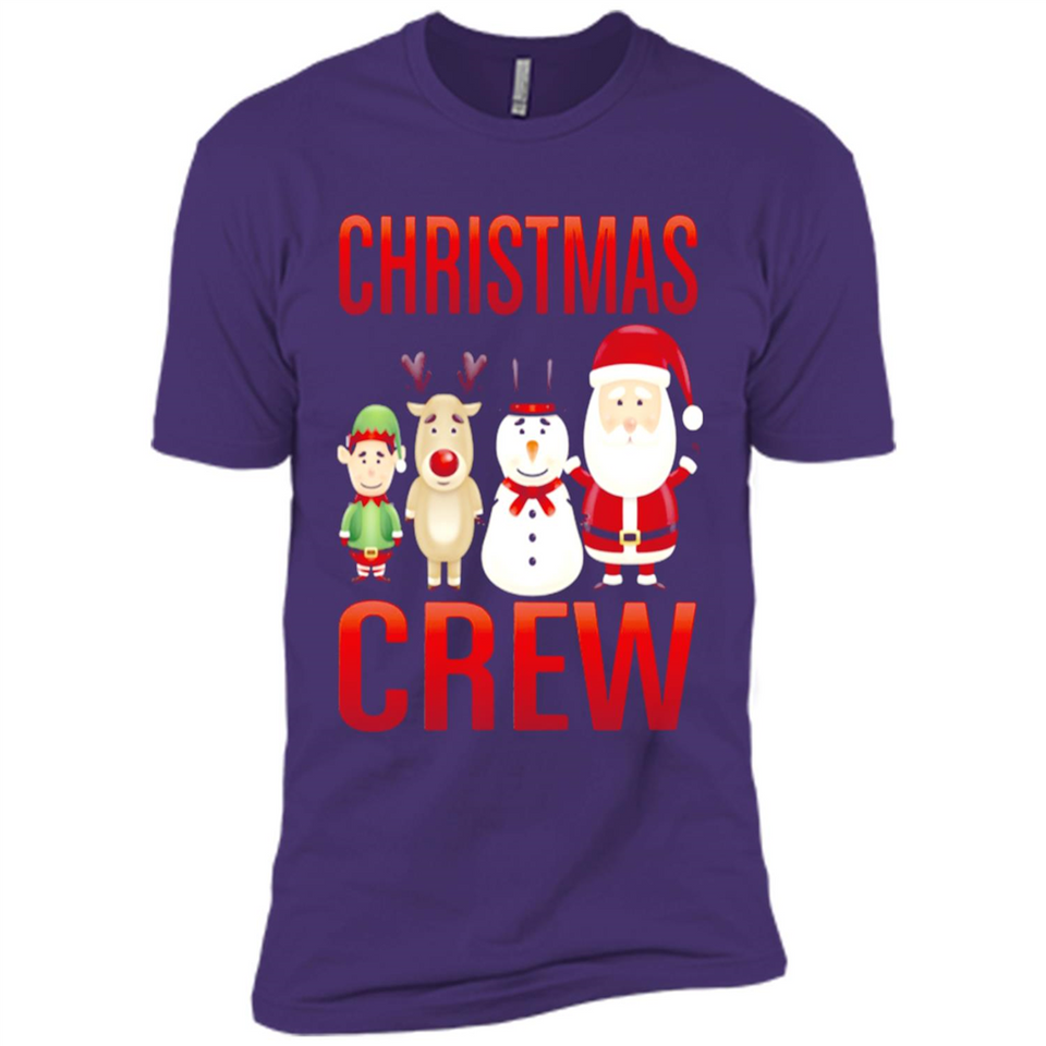 CHRISTMAS CREW Shirt X-mas Santa Snowman Reindeer Elf - Premium Short Sleeve T-Shirt