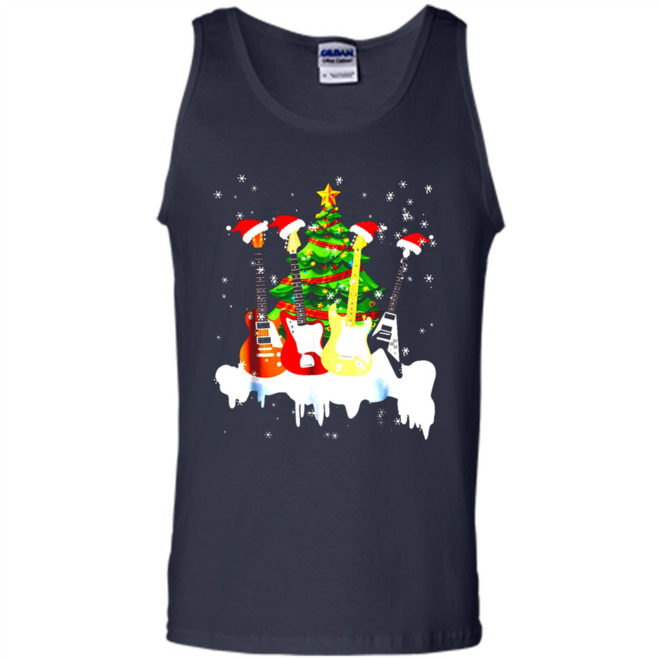 Santa Hat Electric Guitar Classical Guitar Christmas shirt Ladies' Boyfriend