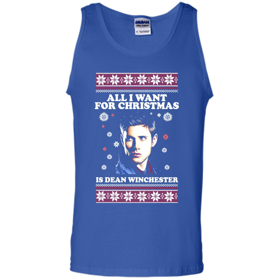 All I want for Christmas is Dean Winchester sweater - Tank Top