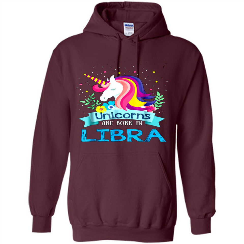 Unicorns are born in Libra Birthday Rainbow Gift Ladies Custom