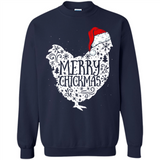 Chicken Christmas T Shirt Merry Chickmas Santa Claus Gifts - Sweatshirt
