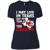 I May Live In Texas But My Team Is The Chiefs - Ladies' Boyfriend T-Shirt